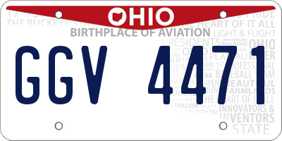 OH license plate GGV4471
