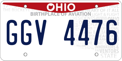 OH license plate GGV4476