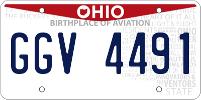 OH license plate GGV4491