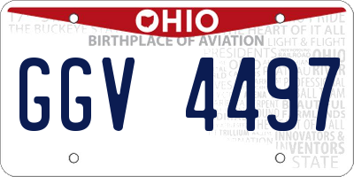 OH license plate GGV4497