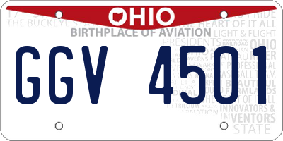 OH license plate GGV4501