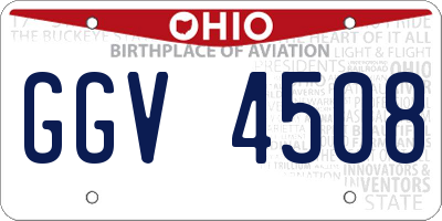 OH license plate GGV4508