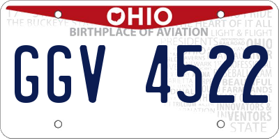 OH license plate GGV4522
