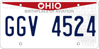 OH license plate GGV4524