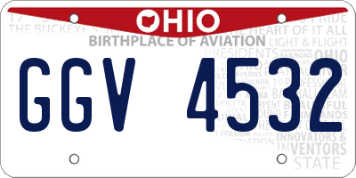 OH license plate GGV4532