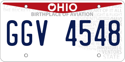 OH license plate GGV4548