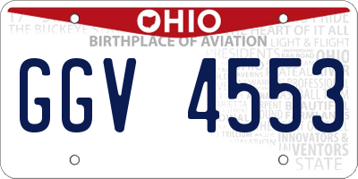 OH license plate GGV4553