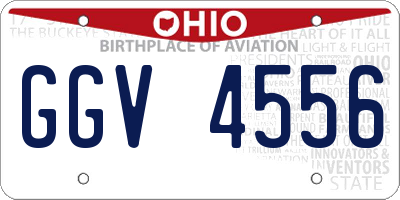 OH license plate GGV4556