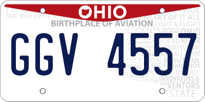 OH license plate GGV4557