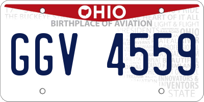 OH license plate GGV4559