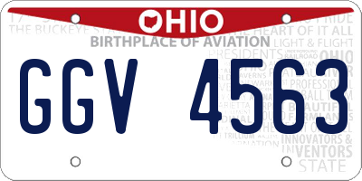 OH license plate GGV4563