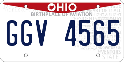 OH license plate GGV4565