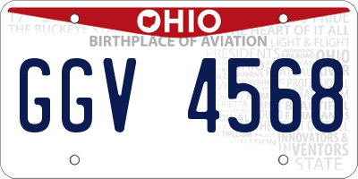 OH license plate GGV4568