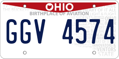 OH license plate GGV4574