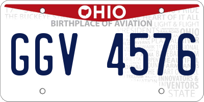 OH license plate GGV4576