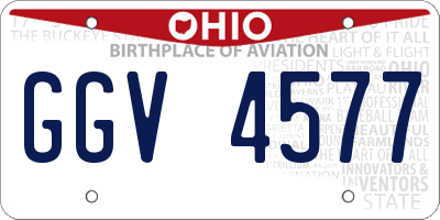 OH license plate GGV4577