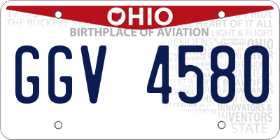 OH license plate GGV4580