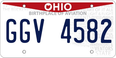 OH license plate GGV4582