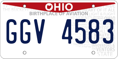 OH license plate GGV4583