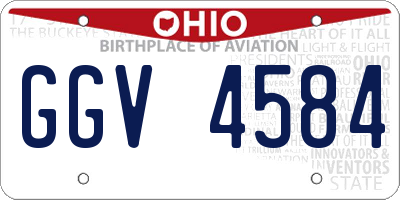 OH license plate GGV4584