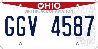 OH license plate GGV4587