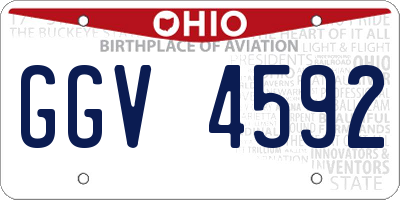 OH license plate GGV4592