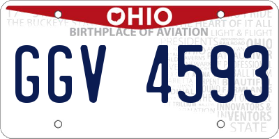 OH license plate GGV4593