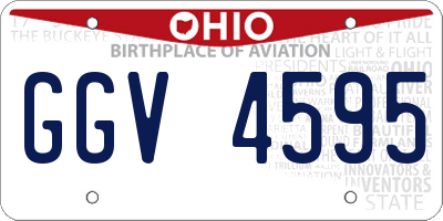 OH license plate GGV4595