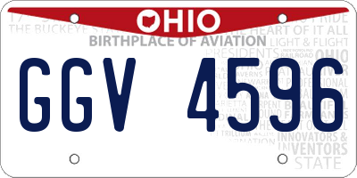 OH license plate GGV4596