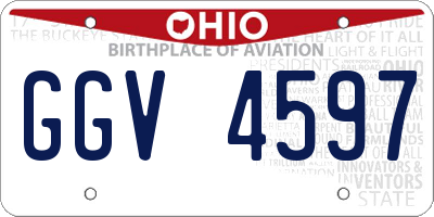 OH license plate GGV4597
