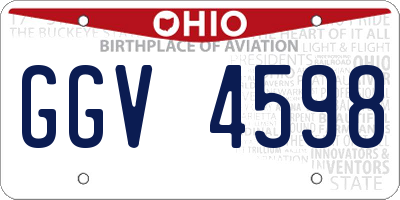 OH license plate GGV4598