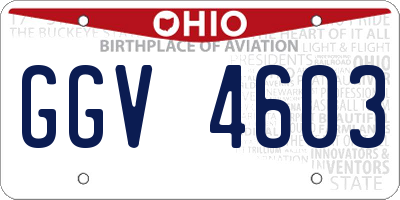 OH license plate GGV4603