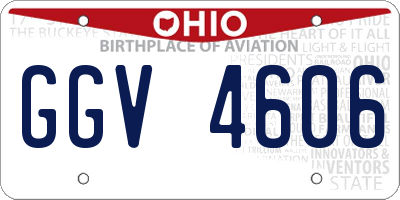 OH license plate GGV4606