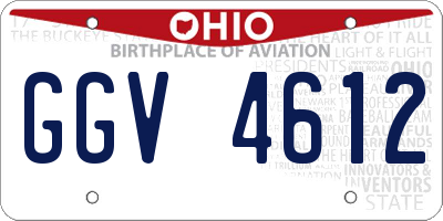 OH license plate GGV4612