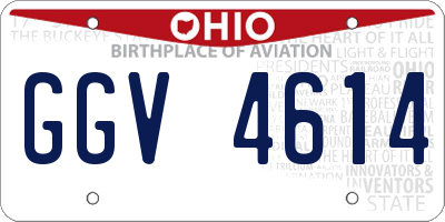 OH license plate GGV4614
