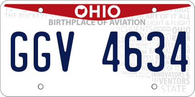 OH license plate GGV4634