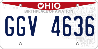 OH license plate GGV4636