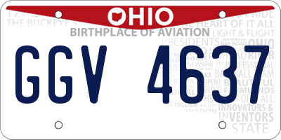 OH license plate GGV4637