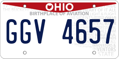 OH license plate GGV4657