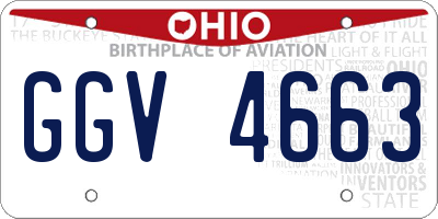 OH license plate GGV4663