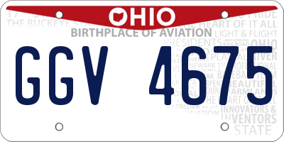 OH license plate GGV4675