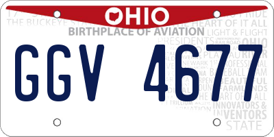 OH license plate GGV4677