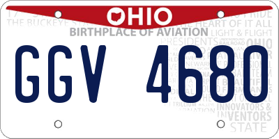 OH license plate GGV4680