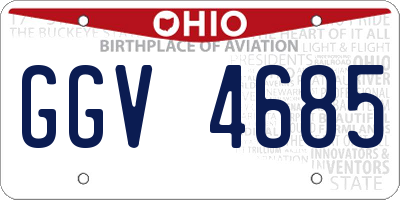 OH license plate GGV4685