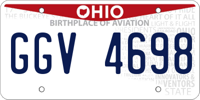 OH license plate GGV4698