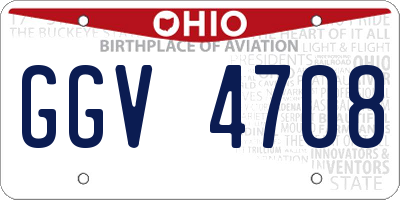 OH license plate GGV4708