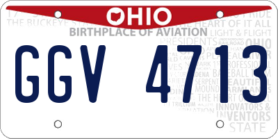 OH license plate GGV4713