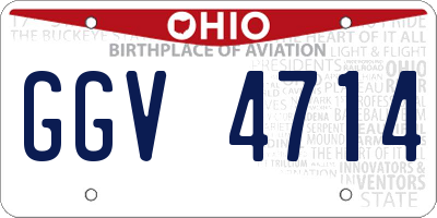 OH license plate GGV4714