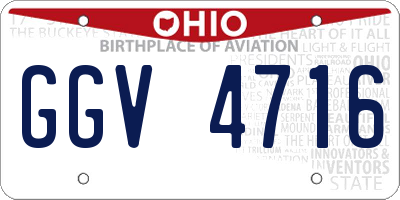 OH license plate GGV4716