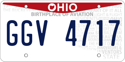 OH license plate GGV4717